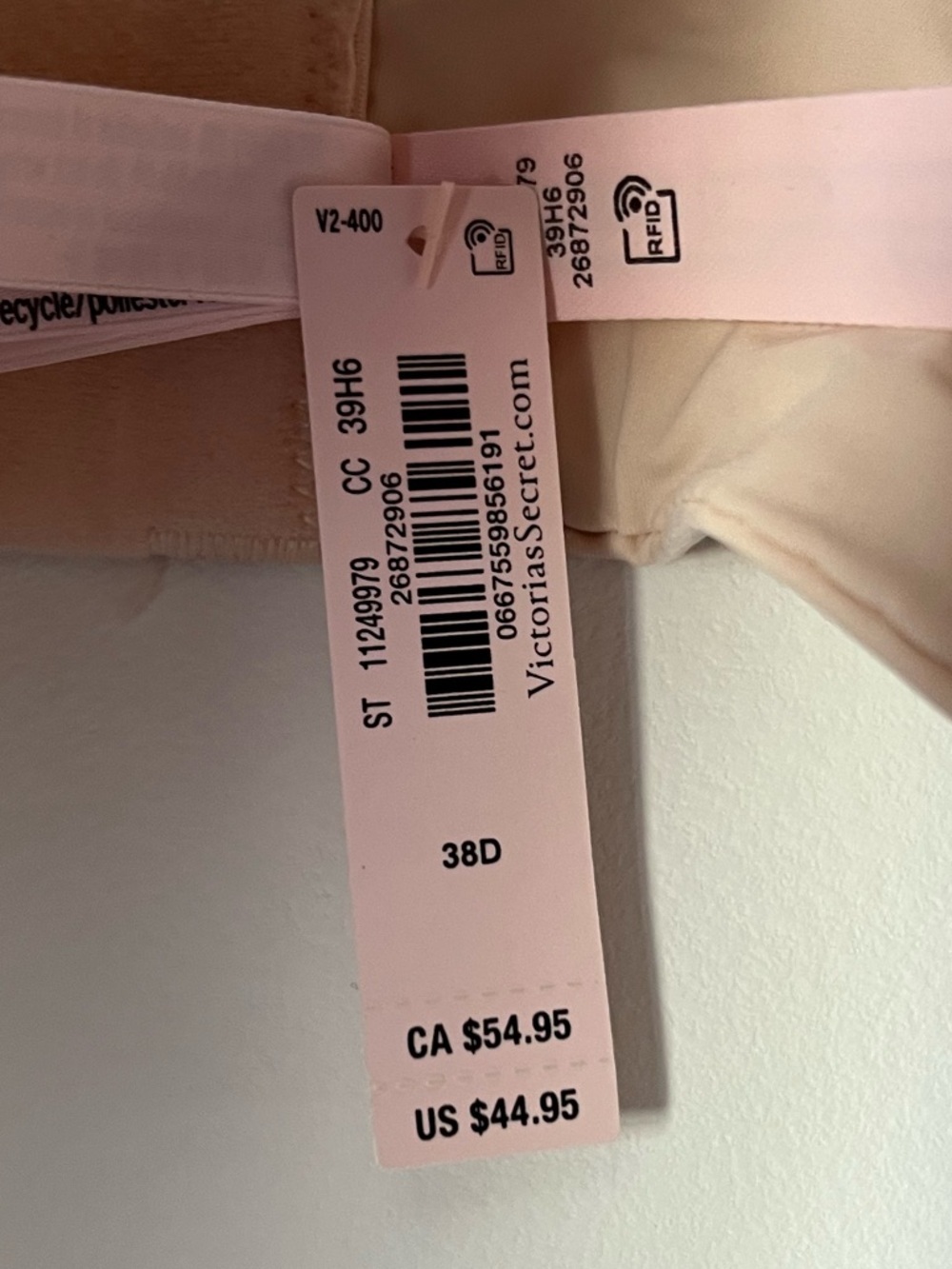 Victoria's Secret Smooth Nude Push-Up T-Shirt Bra - 38D NEW - Picture 10 of 10